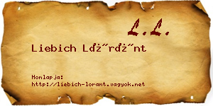 Liebich Lóránt névjegykártya