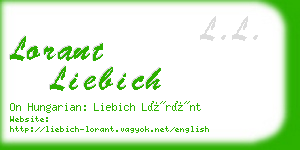 lorant liebich business card